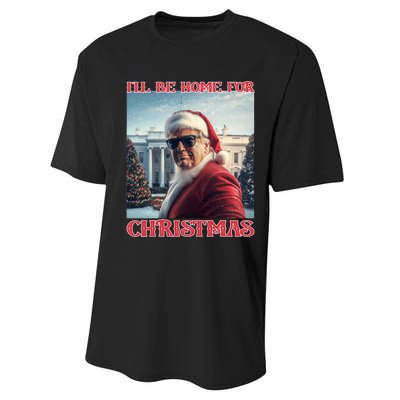 ILl Be Home For Christmas Trump Santa Selfie White House Performance Sprint T-Shirt