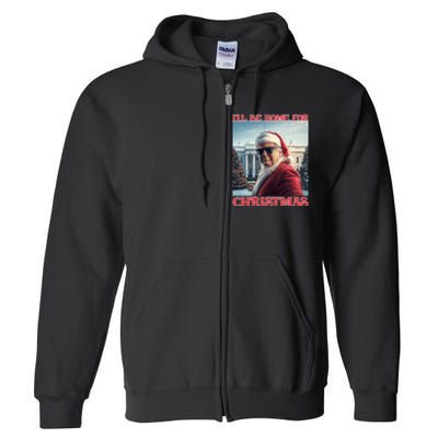 ILl Be Home For Christmas Trump Santa Selfie White House Full Zip Hoodie