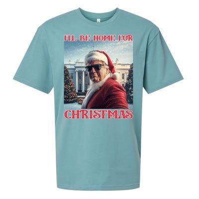 ILl Be Home For Christmas Trump Santa Selfie White House Sueded Cloud Jersey T-Shirt