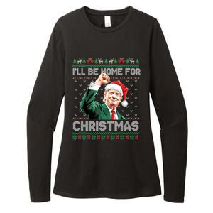 ILl Be Home For Christmas Funny Trump Ugly Xmas Meaningful Gift Womens CVC Long Sleeve Shirt