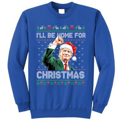 ILl Be Home For Christmas Funny Trump Ugly Xmas Meaningful Gift Sweatshirt