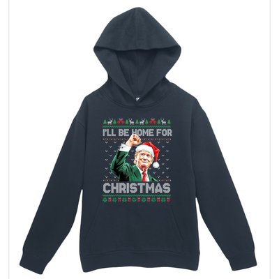 ILl Be Home For Christmas Funny Trump Ugly Xmas Meaningful Gift Urban Pullover Hoodie