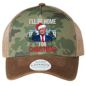 ILl Be Home For Christmas Funny Trump Ugly Christmas Legacy Tie Dye Trucker Hat