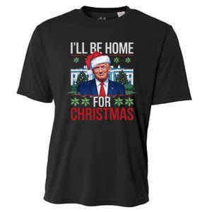 ILl Be Home For Christmas Funny Trump Ugly Christmas Cooling Performance Crew T-Shirt