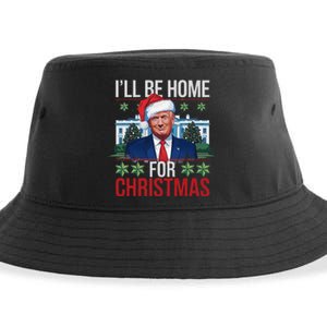 ILl Be Home For Christmas Funny Trump Ugly Christmas Sustainable Bucket Hat