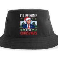 ILl Be Home For Christmas Funny Trump Ugly Christmas Sustainable Bucket Hat