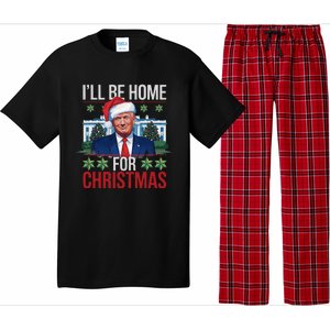 ILl Be Home For Christmas Funny Trump Ugly Christmas Pajama Set