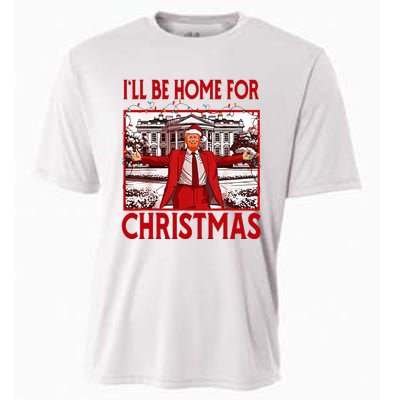 ILl Be Home For Christmas Santa Funny Trump 2024 Cooling Performance Crew T-Shirt