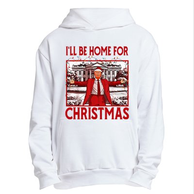 ILl Be Home For Christmas Santa Funny Trump 2024 Urban Pullover Hoodie