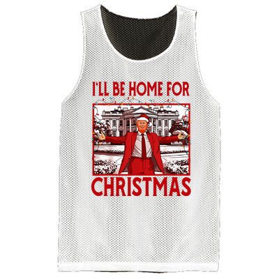 ILl Be Home For Christmas Santa Funny Trump 2024 Mesh Reversible Basketball Jersey Tank