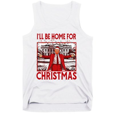 ILl Be Home For Christmas Santa Funny Trump 2024 Tank Top