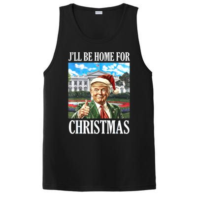 ILl Be Home For Christmas Funny Santa Trump 2024 Xmas Gift PosiCharge Competitor Tank