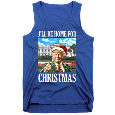 ILl Be Home For Christmas Funny Santa Trump 2024 Xmas Gift Tank Top