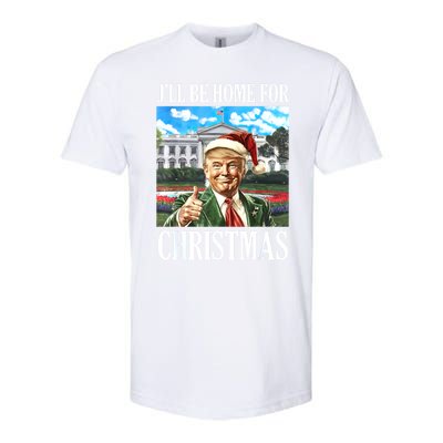 ILl Be Home For Christmas Funny Santa Trump 2024 Xmas Gift Softstyle CVC T-Shirt