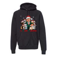 ILl Be Home For Christmas Meme Santa Claus Trump 2024 Premium Hoodie