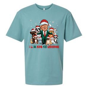 ILl Be Home For Christmas Meme Santa Claus Trump 2024 Sueded Cloud Jersey T-Shirt