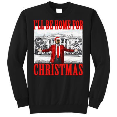 ILl Be Home For Christmas Santa Funny Trump Xmas Pajamas Gift Sweatshirt