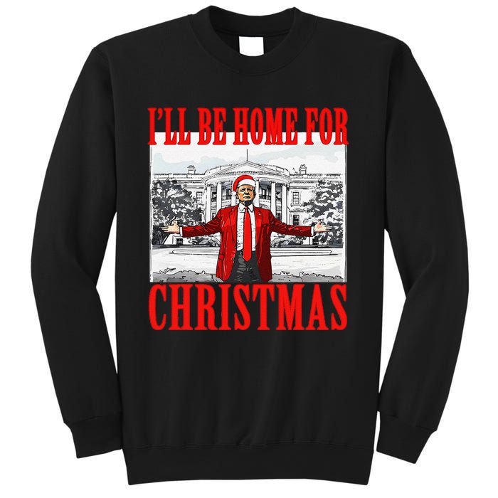 ILl Be Home For Christmas Santa Funny Trump Xmas Pajamas Gift Sweatshirt