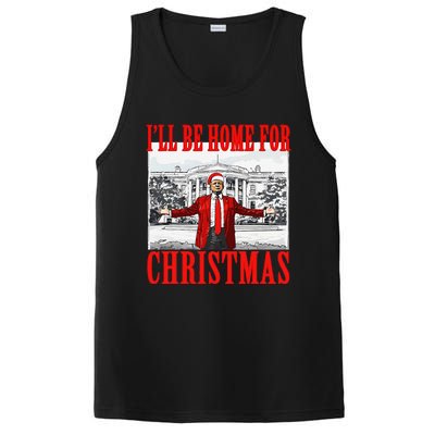 ILl Be Home For Christmas Santa Funny Trump Xmas Pajamas Gift PosiCharge Competitor Tank