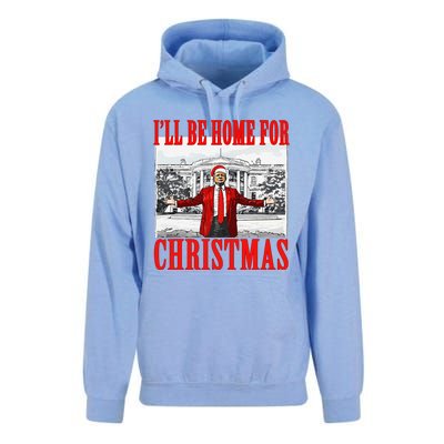 ILl Be Home For Christmas Santa Funny Trump Xmas Pajamas Gift Unisex Surf Hoodie