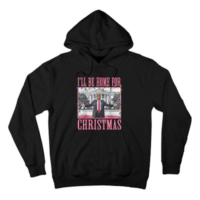 ILl Be Home For Christmas Santa Trump Xmas Pajamas Hoodie