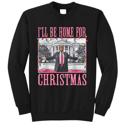 ILl Be Home For Christmas Santa Trump Xmas Pajamas Sweatshirt