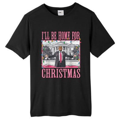 ILl Be Home For Christmas Santa Trump Xmas Pajamas Tall Fusion ChromaSoft Performance T-Shirt