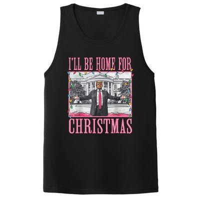 ILl Be Home For Christmas Santa Trump Xmas Pajamas PosiCharge Competitor Tank