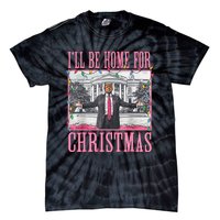 ILl Be Home For Christmas Santa Trump Xmas Pajamas Tie-Dye T-Shirt