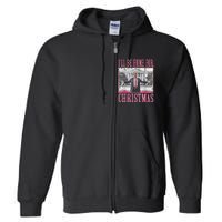 ILl Be Home For Christmas Santa Trump Xmas Pajamas Full Zip Hoodie