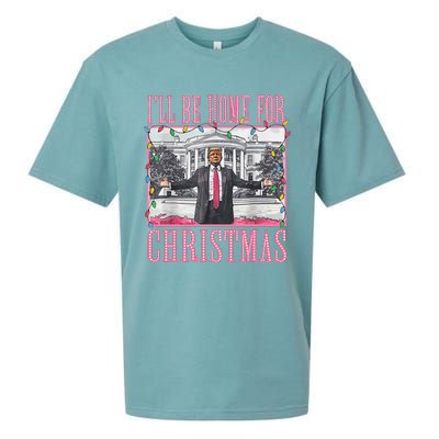 ILl Be Home For Christmas Santa Trump Xmas Pajamas Sueded Cloud Jersey T-Shirt