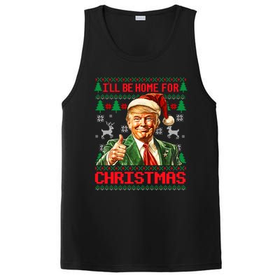 ILl Be Home For Christmas Funny Santa Trump Pajamas Ugly Great Gift PosiCharge Competitor Tank