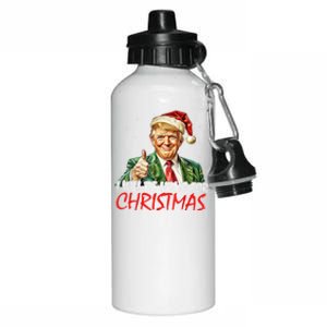 ILl Be Home For Christmas Funny Trump Xmas Santa Pajamas Gift Aluminum Water Bottle