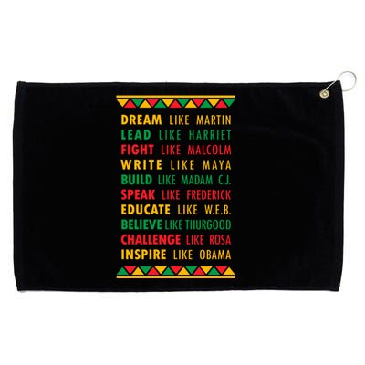 Inspirational Black History Leaders Gift Grommeted Golf Towel