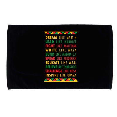 Inspirational Black History Leaders Gift Microfiber Hand Towel