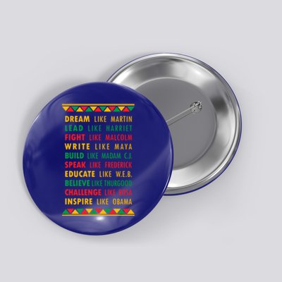 Inspirational Black History Leaders Gift Button