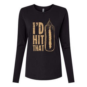 Id Boxing Hit That Womens Cotton Relaxed Long Sleeve T-Shirt