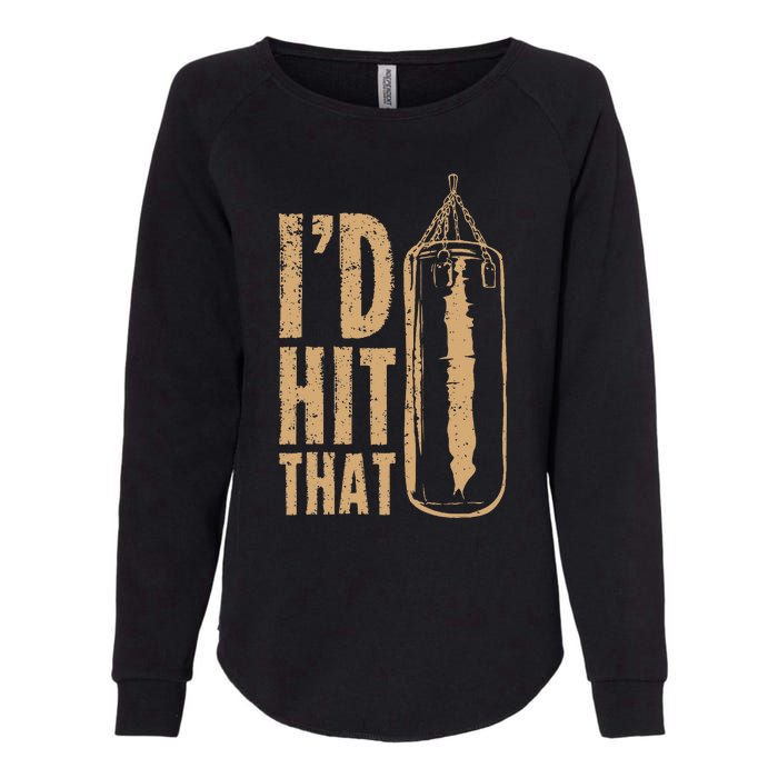 Id Boxing Hit That Womens California Wash Sweatshirt