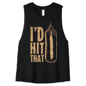 Id Boxing Hit That Women's Racerback Cropped Tank