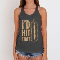 Id Boxing Hit That Women's Knotted Racerback Tank