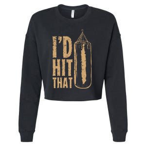 Id Boxing Hit That Cropped Pullover Crew