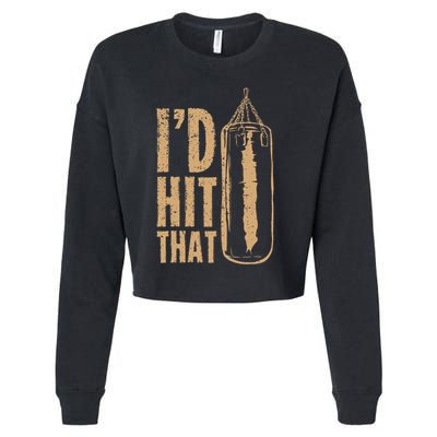 Id Boxing Hit That Cropped Pullover Crew