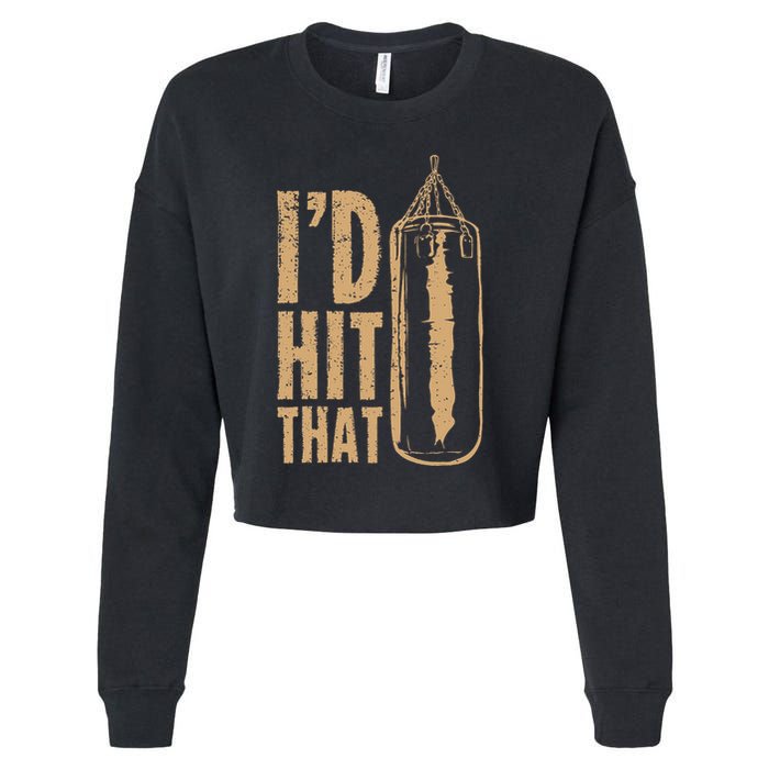 Id Boxing Hit That Cropped Pullover Crew