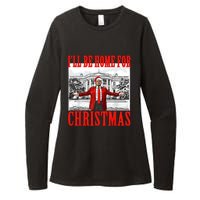 ILl Be Home For Christmas Santa Funny Trump Xmas Pajamas Womens CVC Long Sleeve Shirt