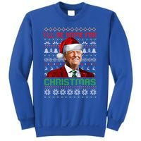 ILl Be Home For Christmas Funny Santa Trump Pajamas Ugly Gift Sweatshirt