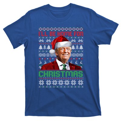 ILl Be Home For Christmas Funny Santa Trump Pajamas Ugly Gift T-Shirt