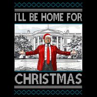 Ill Be Home For Christmas Donald Trump White House Drawstring Bag
