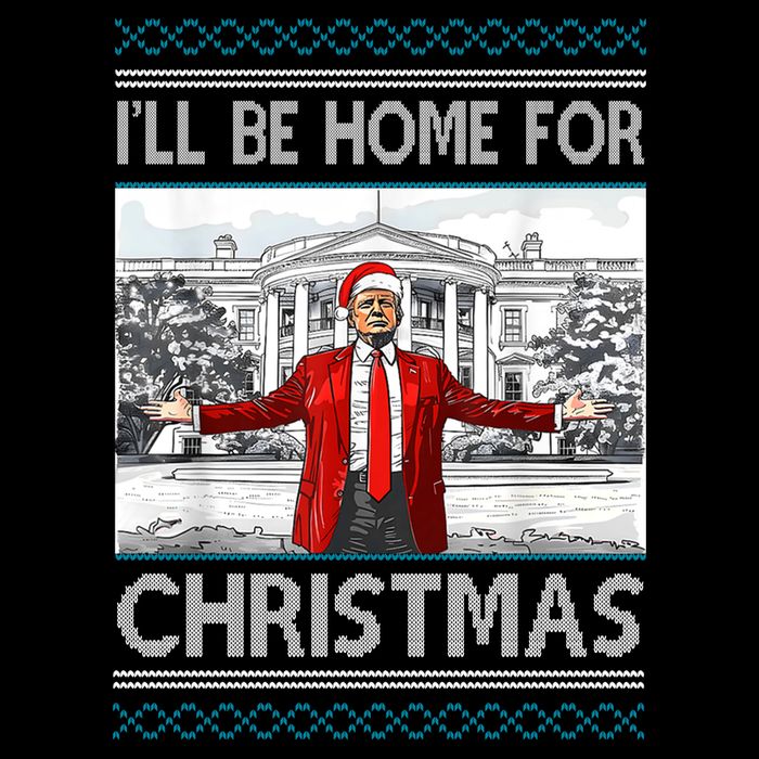 Ill Be Home For Christmas Donald Trump White House Drawstring Bag