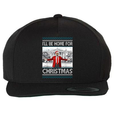 Ill Be Home For Christmas Donald Trump White House Wool Snapback Cap