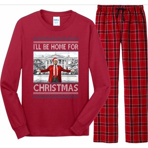 Ill Be Home For Christmas Donald Trump White House Long Sleeve Pajama Set